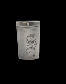 Very Rare Antique HAMILTON & HAMILTON Sterling Silver Extendable Cigarette Tip in Pendant Case