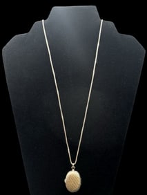 Gorgeous Vintage ROYAL SWISS M. 835 Silver Necklace /w Watch & Picture Locket Pendant