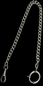 Stylish Vintage European 800 Silver Pocket Watch Chain