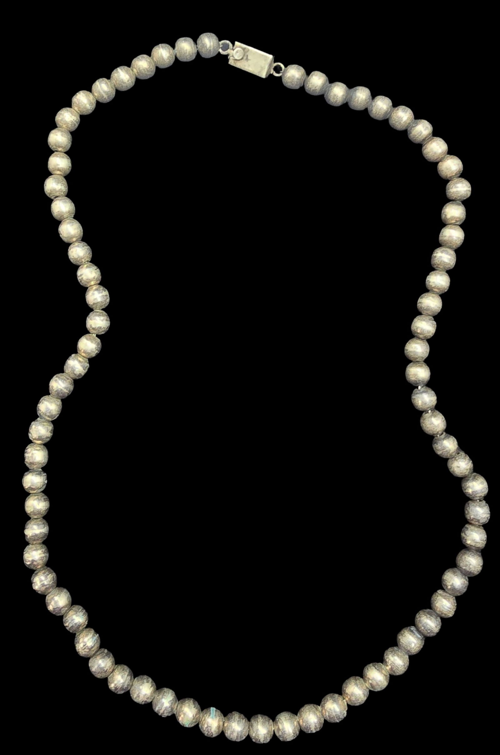 Vintage Mid-Century Modern TAXCO Mexico Sterling Silver Ball Necklace (1 of 3)