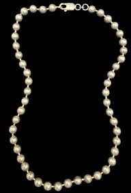 Vintage Mid-Century Modern Sterling Silver Ball Necklace