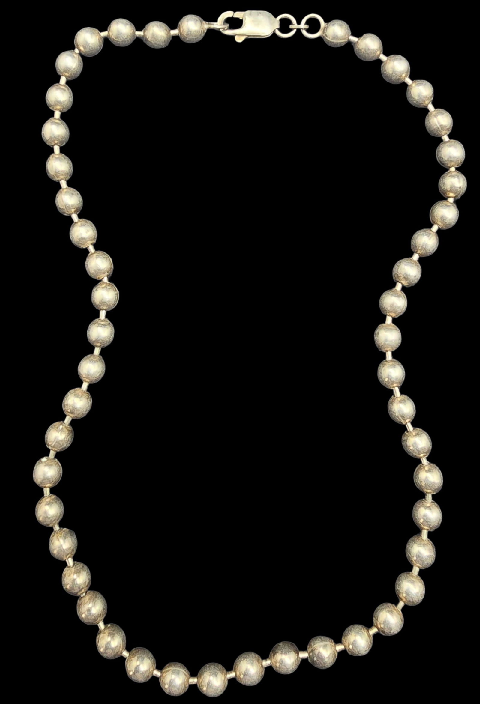 Vintage Mid-Century Modern Sterling Silver Ball Necklace (1 of 3)