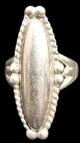 Vintage Mid-Century Southwestern Sterling Silver Designer Ring