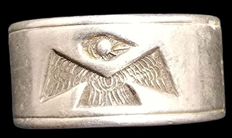 Vintage Mid-Century 1940s Native American BELL TRADING POST Sterling Silver Ring