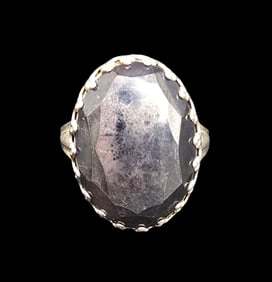 Vintage Mid-Century Native American JP Sterling Silver & Gemstone Designer Ring