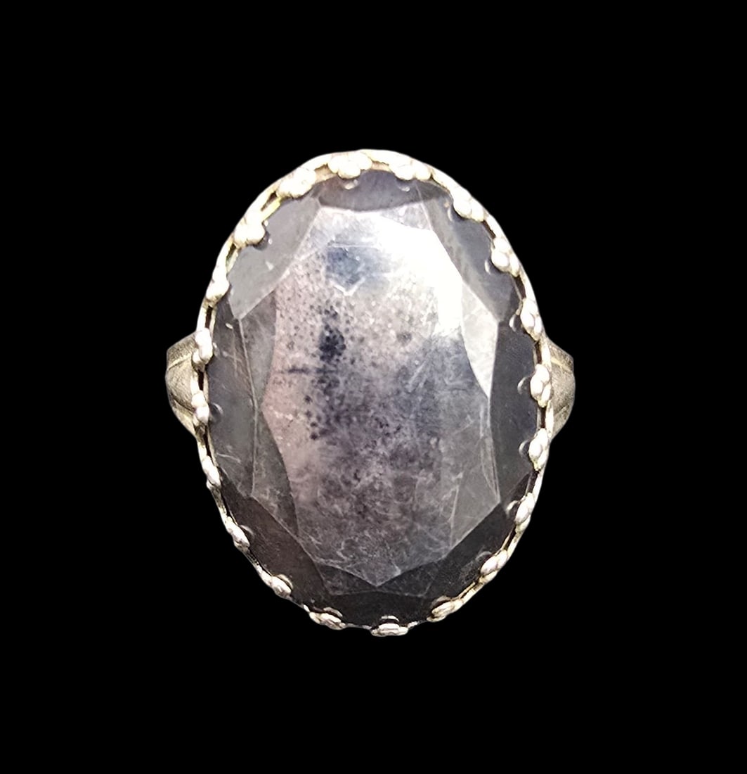 Vintage Mid-Century Native American JP Sterling Silver & Gemstone Designer Ring (1 of 4)