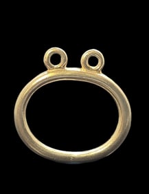 Vintage Gilt Sterling Silver Toggle Ring for a 2-Strand Bracelet or Necklace