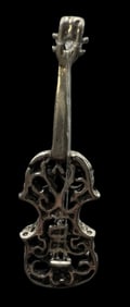 Vintage European 800 Silver Miniature Violin Musical Instrument