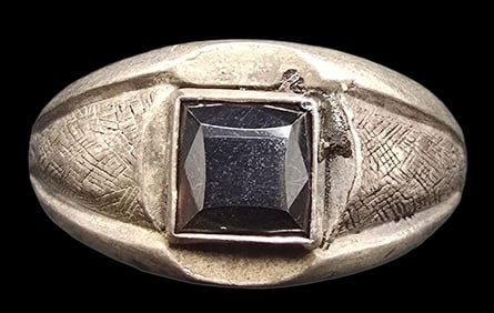 Vintage Mid-Century 1960s Native American BELL TRADING POST Sterling Silver & Gemstone Men's Ring