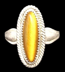 Vintage Mid-Century Native American PACIFIC JEWELRY COMPANY Sterling Silver & Gemstone Ring