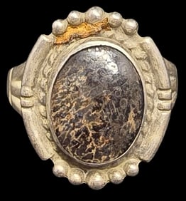 Vintage Mid-Century Sterling Silver & Gemstone Ring