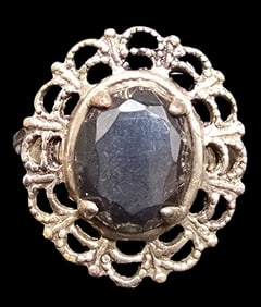 Vintage Mid-Century Native American PACIFIC JEWELRY COMPANY Sterling Silver & Gemstone Ring