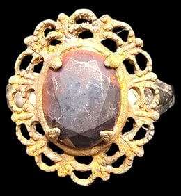 Vintage Mid-Century Southwestern PACIFIC JEWELRY COMPANY Sterling Silver & Gemstone Ring