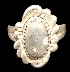 Vintage Mid-Century 1960s Native American BELL TRADING POST Sterling Silver & Gemstone Ring