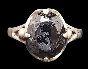 Vintage Mid-Century Sterling Silver & Gemstone Ring