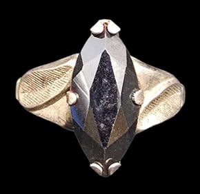 Vintage Mid-Century Sterling Silver & Gemstone Ring