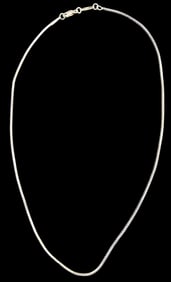 Stylish Vintage Italian Sterling Silver Snake Chain Necklace