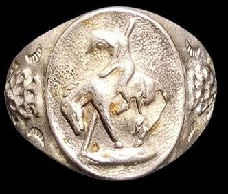 Vintage Mid-Century 1940s Native American BELL TRADING POST Sterling Silver Ring