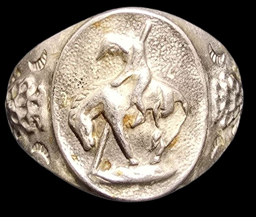 Vintage Mid-Century 1940s Native American BELL TRADING POST Sterling Silver Ring (1 of 4)