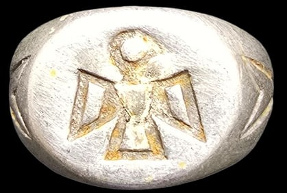 Vintage Mid-Century 1940s Native American BELL TRADING POST Sterling Silver Ring