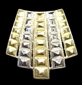 Stylish Vintage Gilt Sterling Silver Slider Pendant