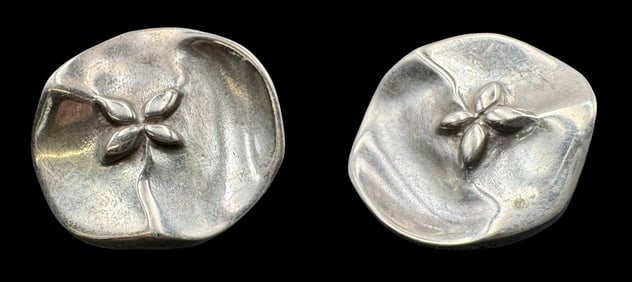 Vintage THEO Sterling Silver Designer Earrings