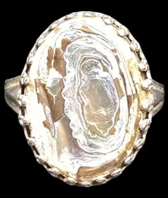 Vintage Mid-Century Southwestern PACIFIC JEWELRY COMPANY Sterling Silver & Gemstone Ring