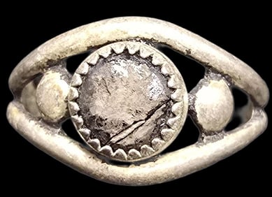 Vintage Mid-Century 1960s Native American BELL TRADING POST Sterling Silver & Gemstone Ring