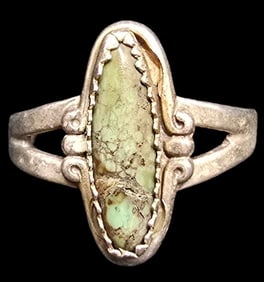 Vintage Mid-Century 1960s Native American BELL TRADING POST Sterling Silver & Gemstone Ring