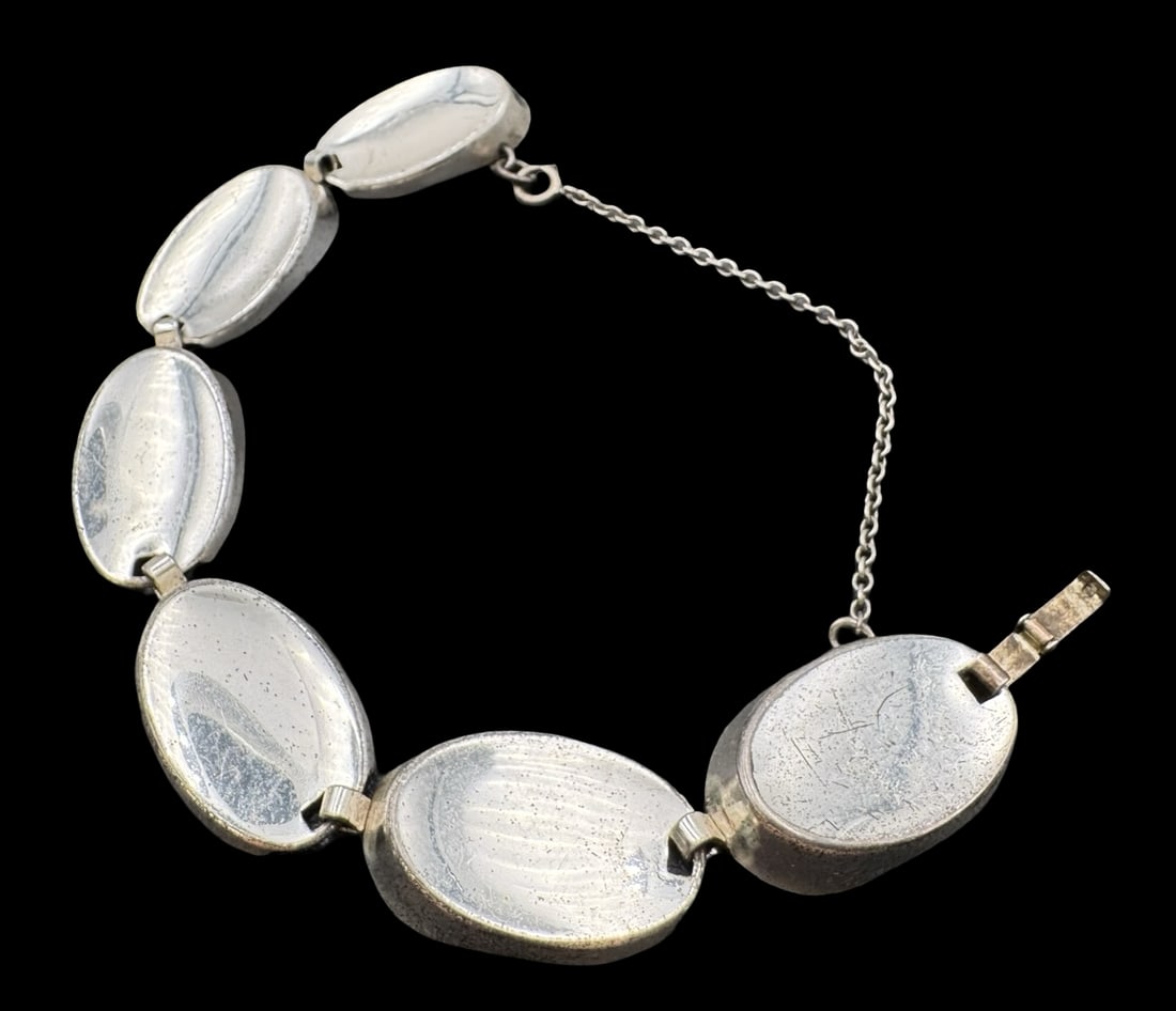Vintage Mid-Century Modern MONET Sterling Silver Designer Bracelet (1 of 4)