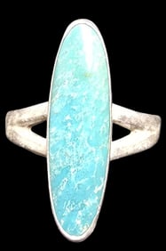 Vintage Mid-Century 1960s Native American BELL TRADING POST Sterling Silver & Gemstone Ring