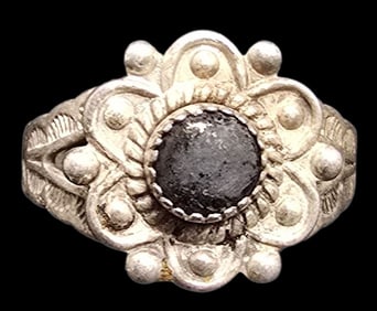 Vintage Mid-Century Southwestern PACIFIC JEWELRY COMPANY Sterling Silver & Gemstone Ring