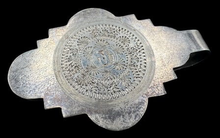Ornate Vintage Stamped Sterling Silver Money Clip