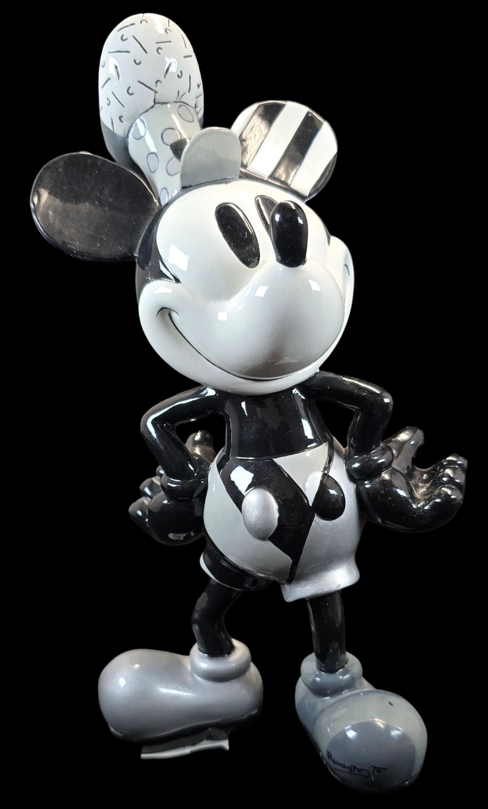 Vintage ROMERO BRITTO Disney Mickey Mouse Steamboat Willie Pop Art Sculpture - Signed (1 of 5)