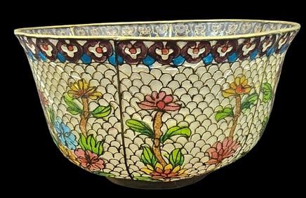 Fine Antique 19th Century Chinese Plique-à-Jour Enamel Bowl