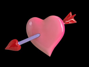 Vintage ROARK GOURLEY (American, b. 1949) Pop Art Heart Sculpture