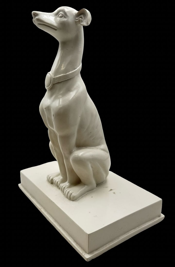Unusual Vintage Plaster Dog Figurine (1 of 5)