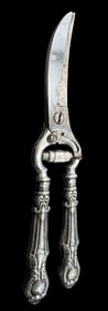 Antique Victorian Italian Sterling Silver Grape Shears / Scissors