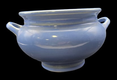 Vintage ROSEVILLE Art Pottery ROSECRAFT Solid Colors Blue Ceramic Bowl