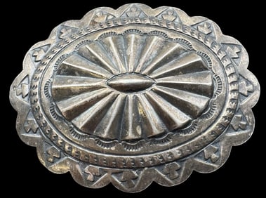 Vintage Native American Stamped Sterling Silver Brooch