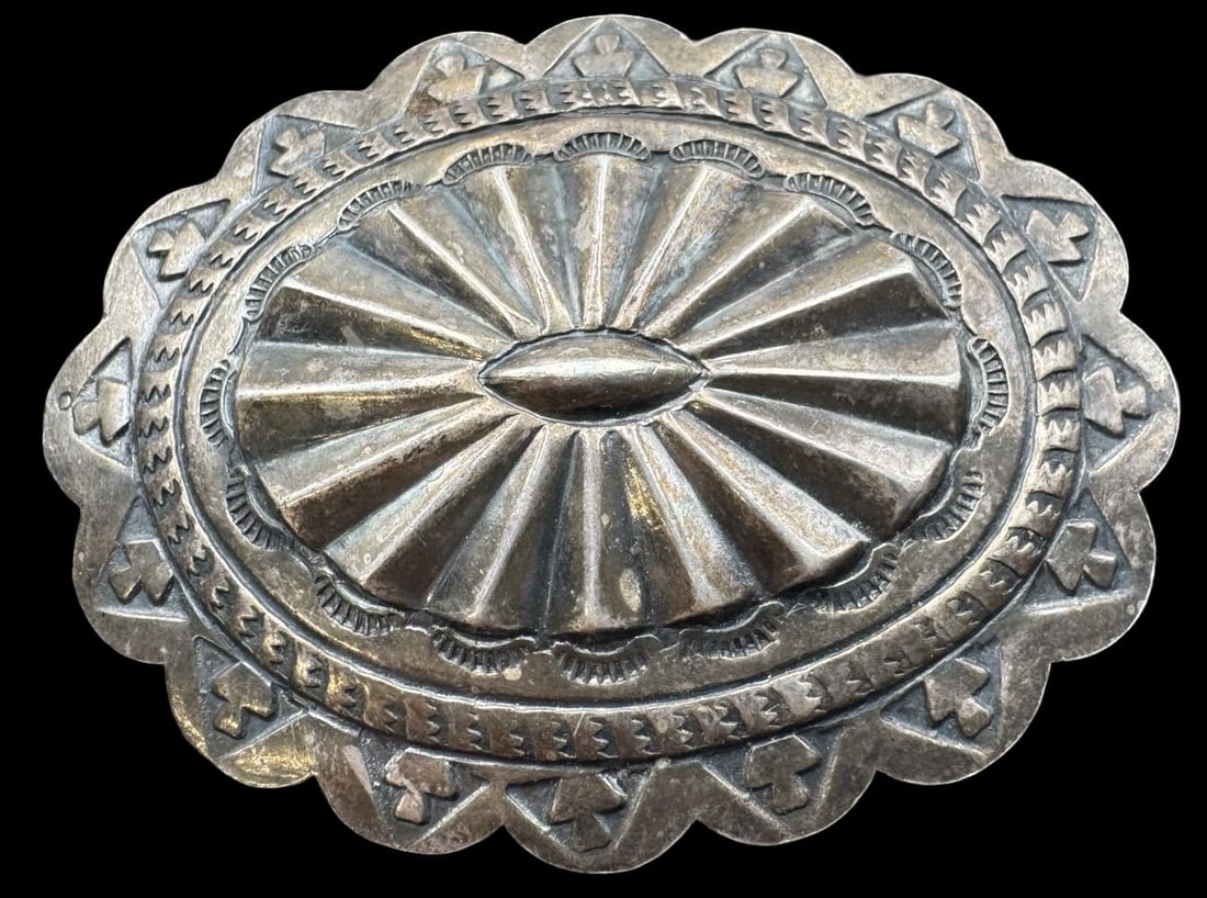 Vintage Native American Stamped Sterling Silver Brooch (1 of 2)