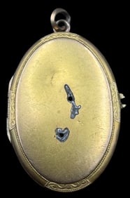 Antique European Gilt 800 Silver Picture Locket Pendant