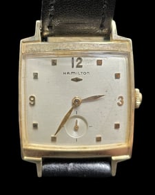 Rare Vintage ca. 1959 HAMILTON CARTERET 14K Gold Men's Wristwatch