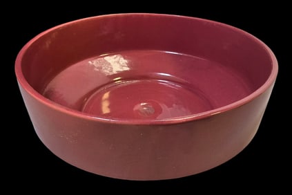 Vintage COOKSON Pottery Red Glazed Mixing Bowl
