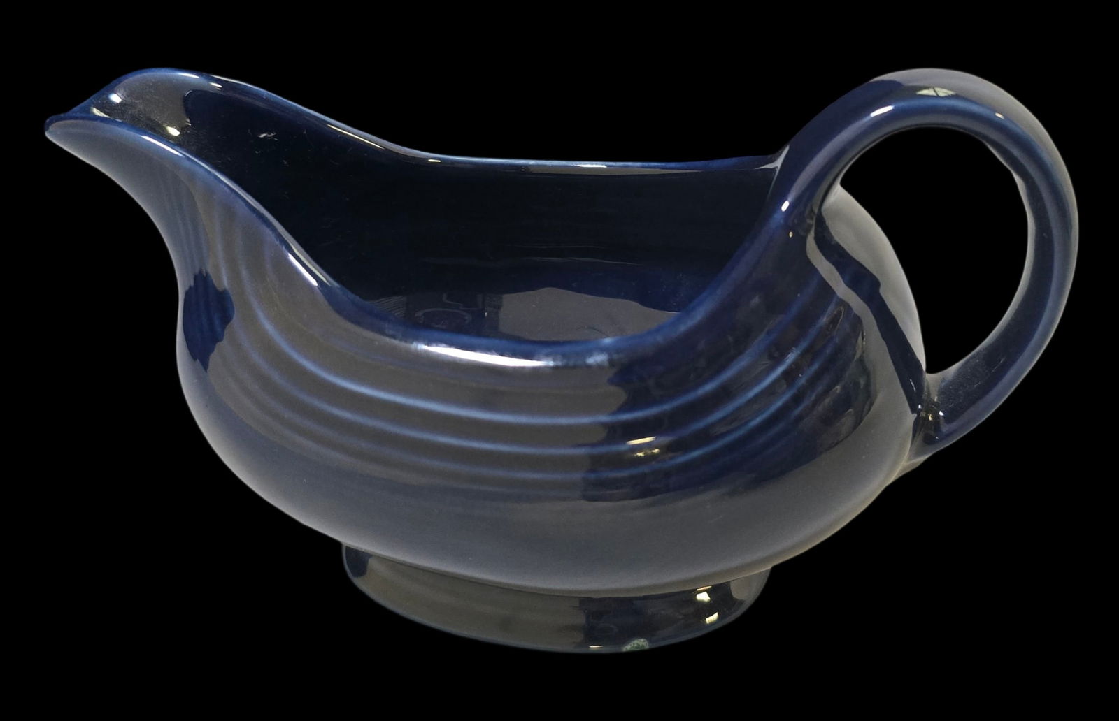 Vintage HOMER LAUGHLIN FIESTA Cobalt Blue Gravy Boat (1 of 6)