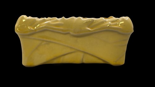 Vintage Mid-Century MCCOY Yellow Art Pottery Planter
