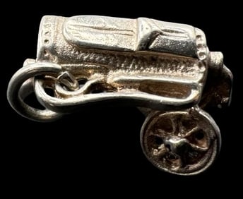 Vintage Sterling Silver Golf Bag Pendant Charm