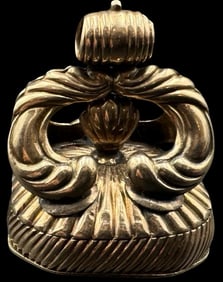 Ornate Antique Aristocratic European 14K Gold & Carnelian Intaglio Pocket Watch Chain Fob