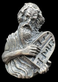 Vintage Sterling Silver Moses & Ten Commandments Ring