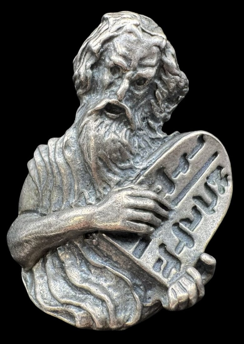 Vintage Sterling Silver Moses & Ten Commandments Ring (1 of 3)